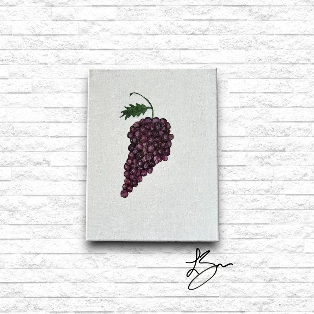 Original “Purple  Grapes” Acrylic Painting on Canvas